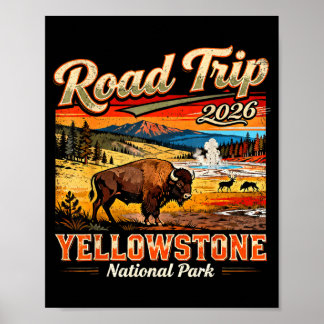 Affiche Road Trip 2026 Parc National des Montagnes du Wyom