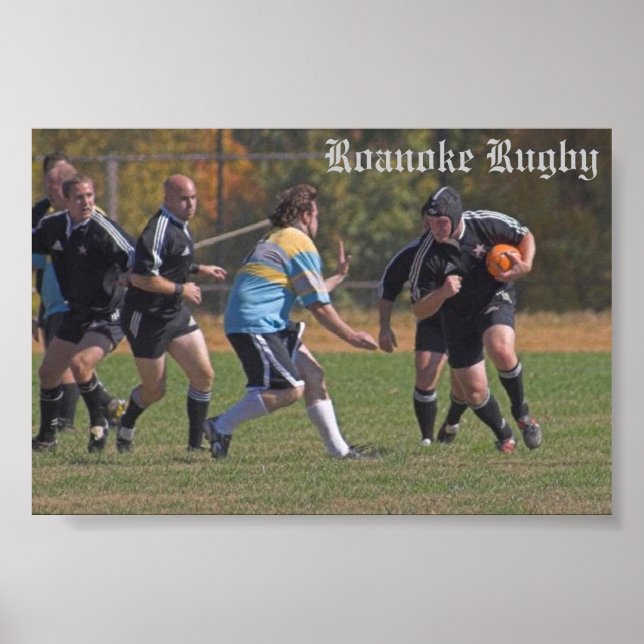 Affiche Roanoke Rugby - Ben Call (Devant)