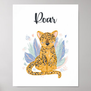 Affiche Roar Cheetah Leopard Nursery Art