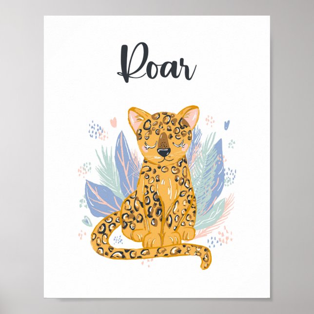 Affiche Roar Cheetah Leopard Nursery Art (Devant)