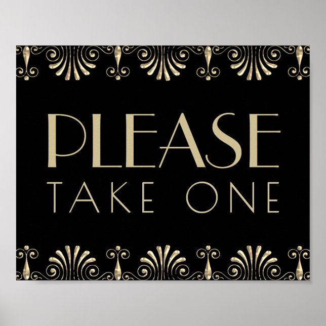 Affiche Roarin 20s Sepia Décadence Or | Veuillez en prendr (Devant)