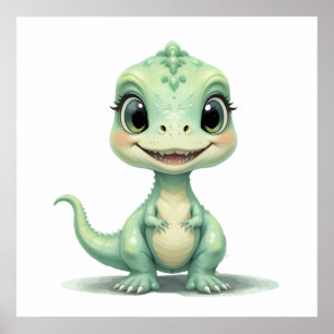 Affiche Roarsome Baby Dino Imprimer - Décor de pépinière m
