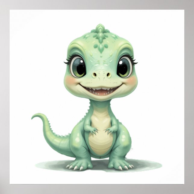 Affiche Roarsome Baby Dino Imprimer - Décor de pépinière m (Devant)