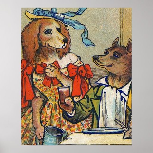 Affiche Robe de dîner victorienne pour chien (Devant)