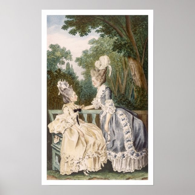 Affiche Robe de matin pour dames, 1771 (gravure sur couleu (Devant)
