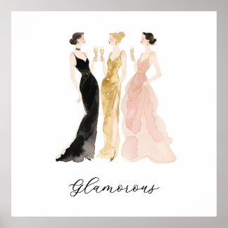 Affiche Robe de soirée glamour pour femmes Toast TMF25