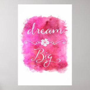 Affiche Robe Dream Grande citation d'aquarelle inspiration