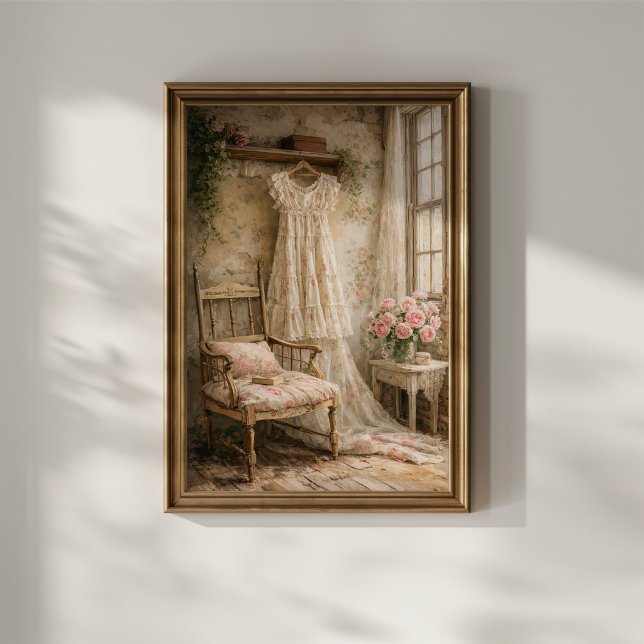 Affiche Robe Fleurie Shabby Chic (Créateur téléchargé)