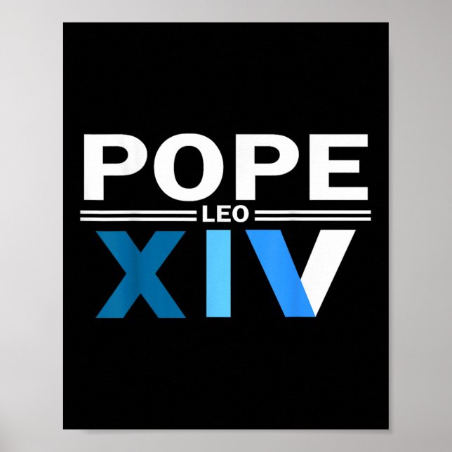Affiche Robert François Pape Léon Xiv Vatican Villanova  (Devant)