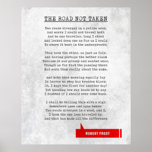 Affiche Robert Frost Cite La Route De La Littéraire Non Pr