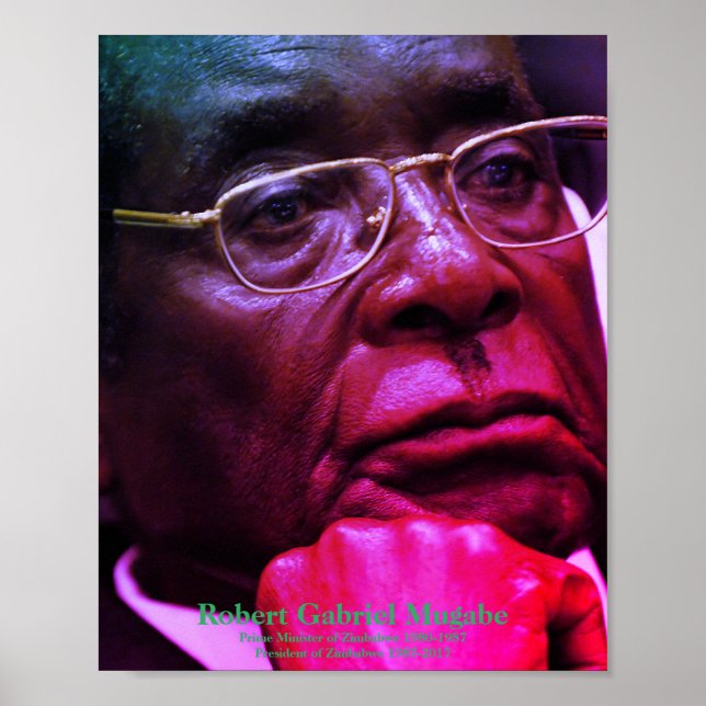 Affiche Robert G. Mugabe, Président du Zimbabwe (Devant)