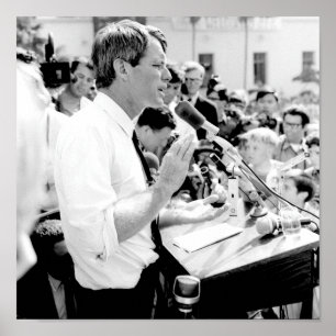 Affiche Robert Kennedy Parle À Une Foule