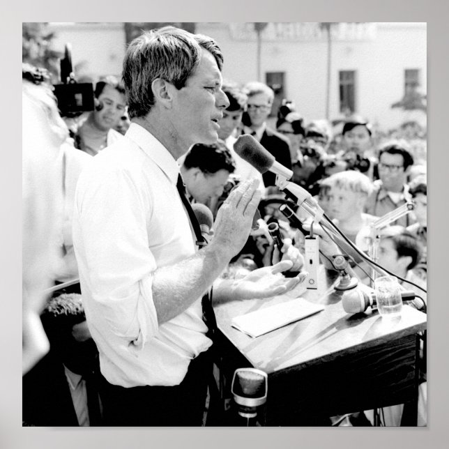 Affiche Robert Kennedy Parle À Une Foule (Devant)