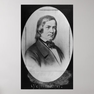 Affiche Robert Schumann engraved from a photograph