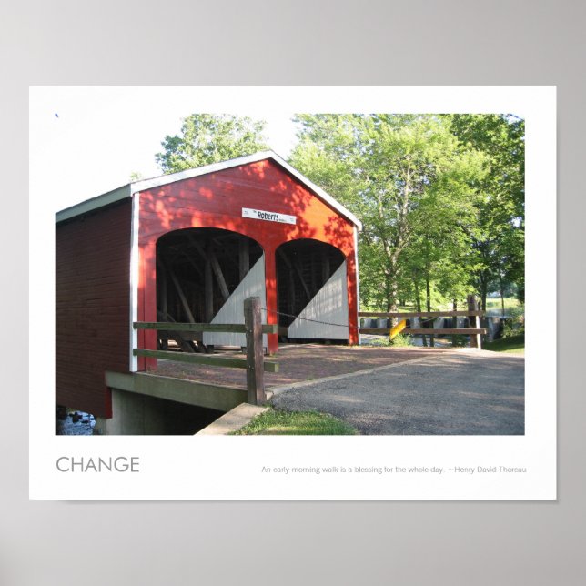 Affiche Roberts Double Barreled Pont Couvert Photo (Devant)