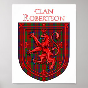 Affiche Robertson Tartan Scottish Plaid Lion Rampant