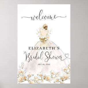 Affiche Robes de mariée blonde Fleur Bienvenue Enterrement