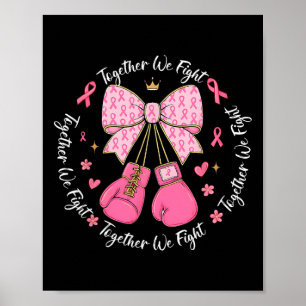 Affiche Robinet rose Coquette Bow Gants Boxe Breast Canc