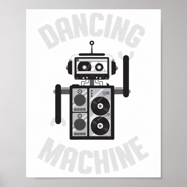 Affiche Robot De Machine À Danse Pour Garçons Et Filles (Devant)