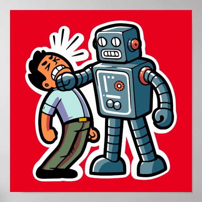 Affiche Robot en colère (Devant)