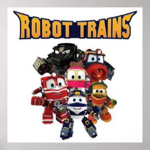 Affiche Robot Trains Cartoon pour montrer aux enfants