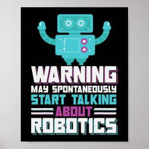 Affiche Robotique Ingénierie IA Autonome Robot Building
