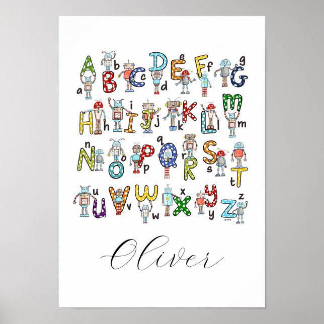 Affiche Robots de l'alphabet (Devant)