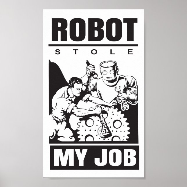 Affiche 🤖 robots m'ont volé mon travail (Devant)