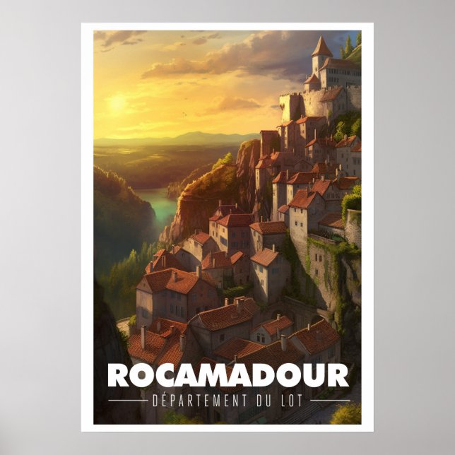 Affiche Rocamadour - France - Département du Lot - (Devant)