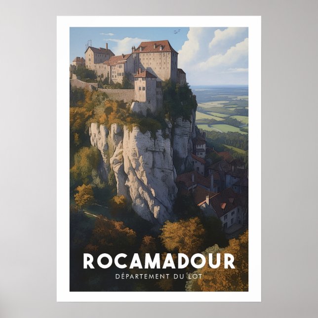 Affiche Rocamadour - France - Département du Lot - (Devant)