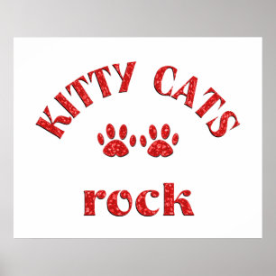 Affiche Roche de chats de Kitty