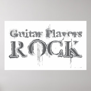 Affiche Roche de joueurs de guitare