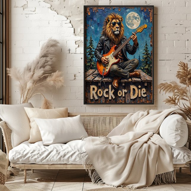 Affiche Roche sur le toit : Lion's Midnight Blues (Créateur téléchargé)