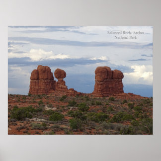 Affiche Rocher équilibrée, Parc national des Arches