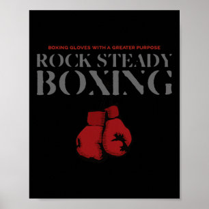 Affiche Rocher Gants De Boxe Stable Avec Un Plus Grand Obj