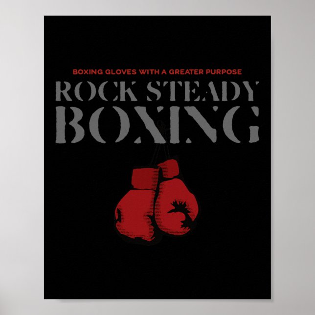 Affiche Rocher Gants De Boxe Stable Avec Un Plus Grand Obj (Devant)