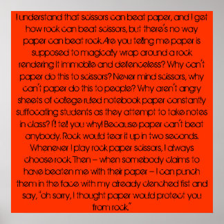 Affiche Rocher, papier, rocher.