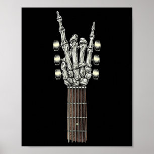 Affiche Rocher Sur Le Cou De Guitare - Avec Un Rocher Sucr