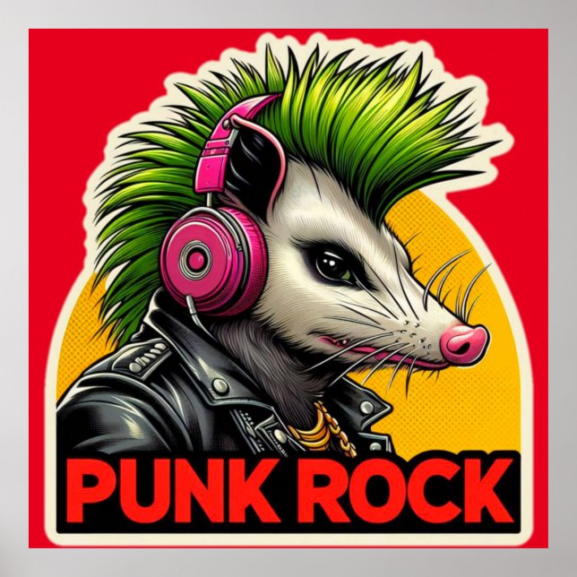 AFFICHE ROCHER VERT DE POSSUM-PUNK 2 (Devant)
