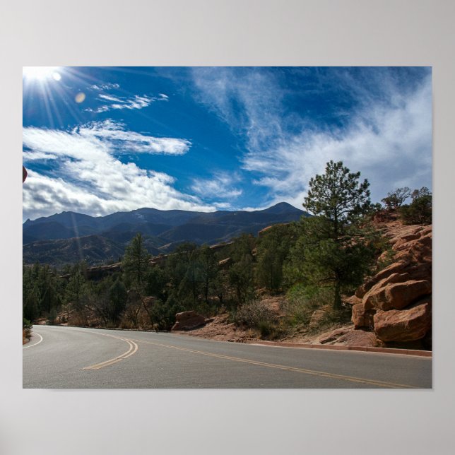 Affiche Rochers rouges et Montagnes Rocheuses (Devant)