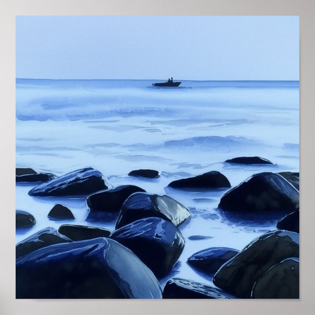 Affiche Rochers sur la baie (Devant)