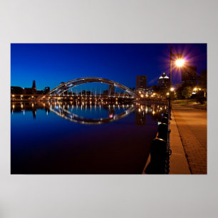 Affiche Rochester et le pont Douglass-Anthony