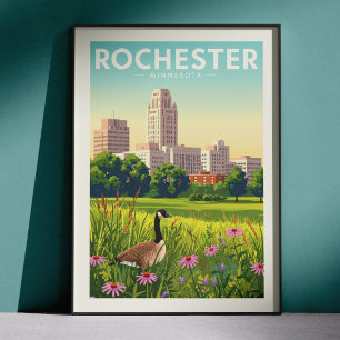 Affiche Rochester Minnesota vintage