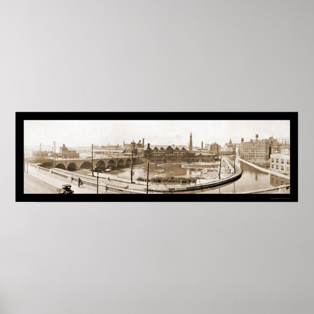Affiche Rochester, NY River Photo 1914 (Devant)