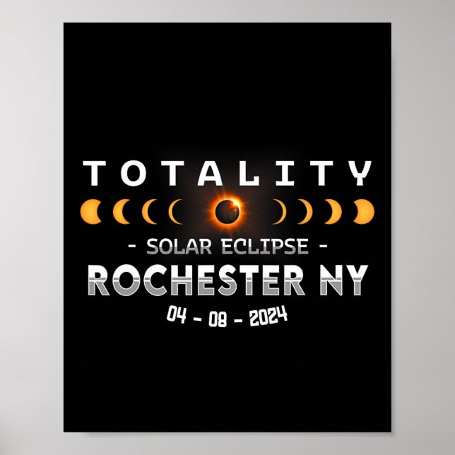 Affiche Rochester Ny Total Solar Eclipse 2024 (Devant)