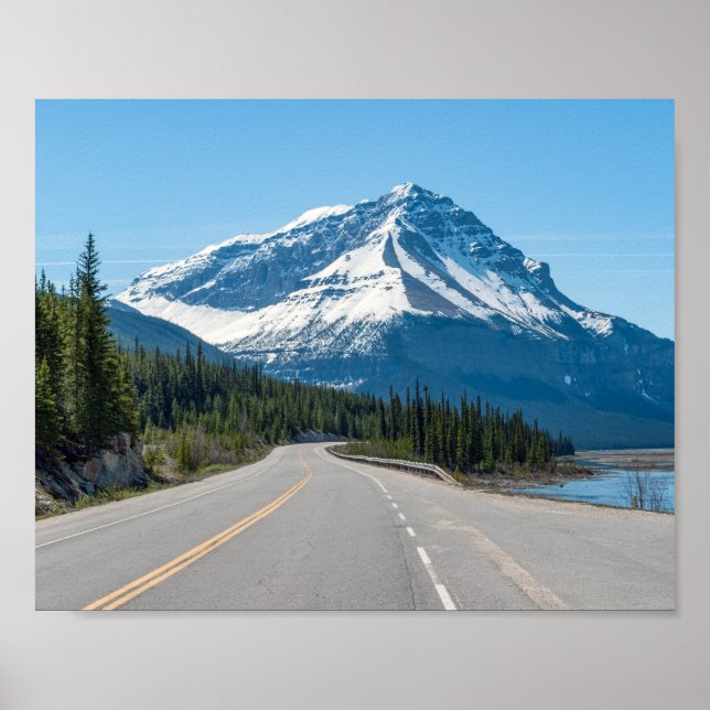 Affiche Rocheuses canadiennes - Route 93 de l'Icefields Pa (Devant)