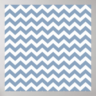 Affiche Rock Blue Safari Chevron
