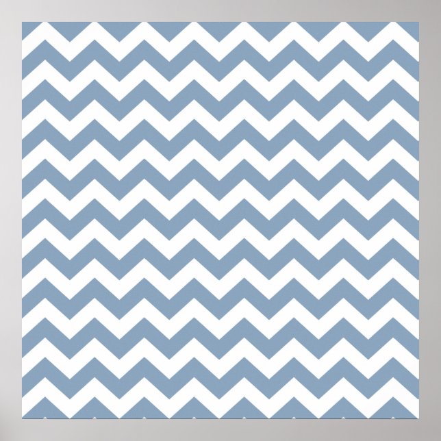 Affiche Rock Blue Safari Chevron (Devant)