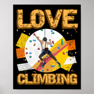 Affiche Rock Climber Love Escalade Rock Jock Belayer Ice M