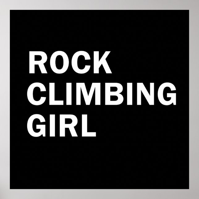 Affiche rock climbing girl (Devant)